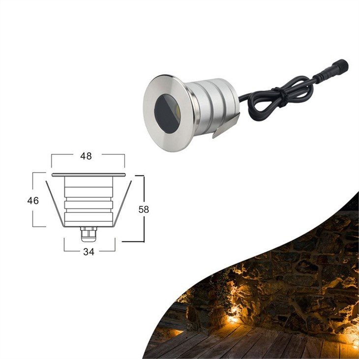 LED COB Outdoor In-ground Half Moon Recessed Light DC12~24V