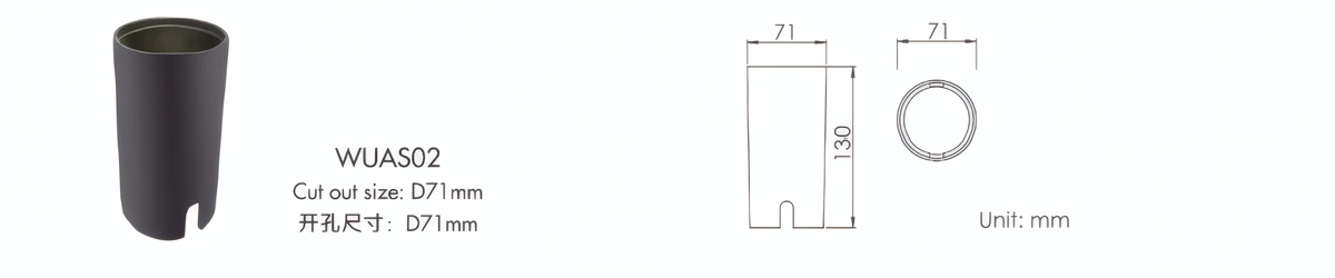 BE-DUL0801-inground-ip67-8w-stainless-mounting-sleeve