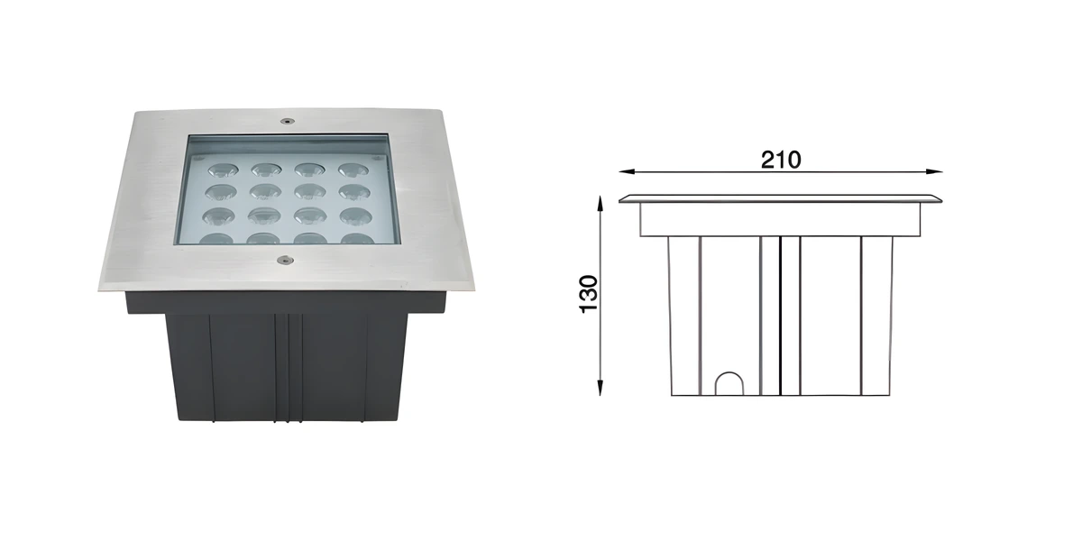 hyd-3210-underwater-square-inground-light-ip68-16w-dimension-drawing hyd-3210-underwater-square-inground-light-ip68-16w-dimension-drawing