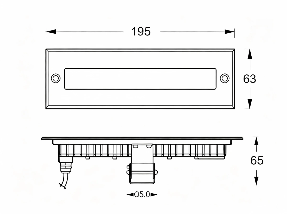 316ss-0302-underwater-linear-pool-light-ip68-6w-dimension-drawing 316ss-0302-underwater-linear-pool-light-ip68-6w-dimension-drawing