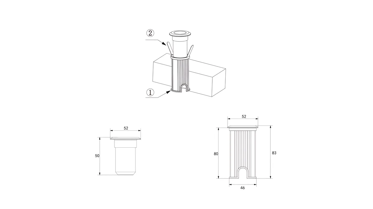 tl-dmd-l0103-3w-ip68-mini-inground-light-dimension-drawing tl-dmd-l0103-3w-ip68-mini-inground-light-dimension-drawing