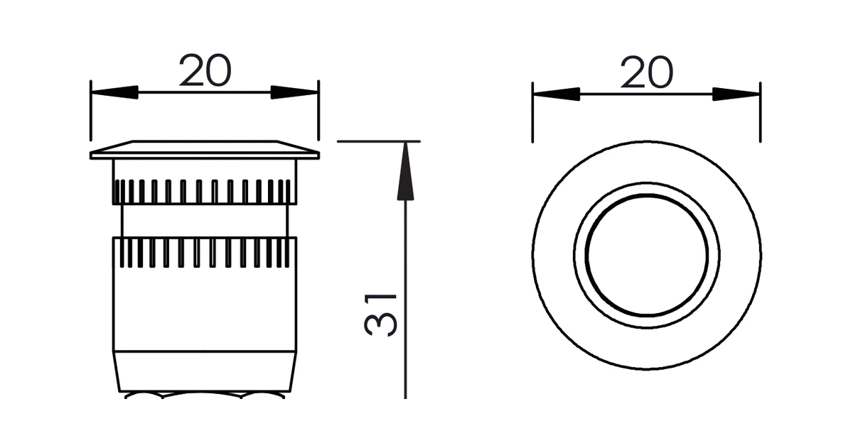 be-stl0102-step-light-ip67-1w-aluminium-dimension-a be-stl0102-step-light-ip67-1w-aluminium-dimension-a