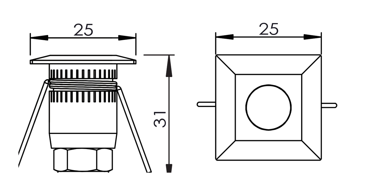 be-stl0102-step-light-ip67-1w-aluminium-dimension-d be-stl0102-step-light-ip67-1w-aluminium-dimension-d