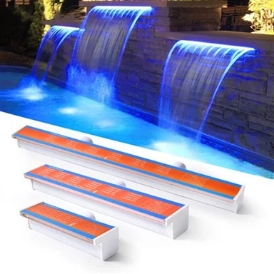 12V Water Led Swimming Pool Fountain And Descent Waterfall With Led Lights