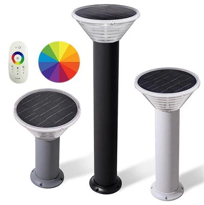 IK10 RGBW Solar Bollard Light