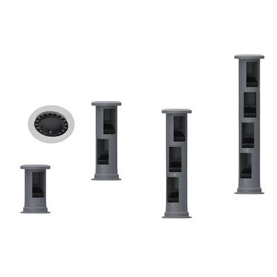 TUL-B Modular Bollard Floodlight 70-270 W IP66 Aluminum
