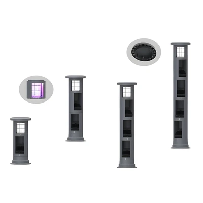 TUL-D Bollard Floodlight UV Mosquito 80-280 W IP66 Aluminum