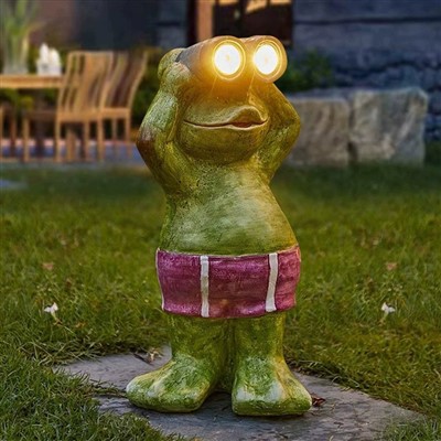 Solar Frog Lamp, Courtyard Lamp, Villa Garden Decoration, Outdoor Animal Lamp, Grassland Landscape Lamp, Waterproof Table Lamp